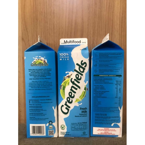 

Susu fresh milk Greenfields 1 liter / susu greenfields Murah 1000ml