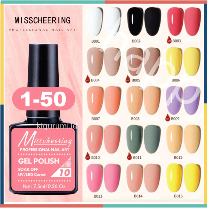 MISS CHEERING (1-50) Kutek Halal Gel UV Soak Off Polish 7.5 ml Cat Kuku KU033
