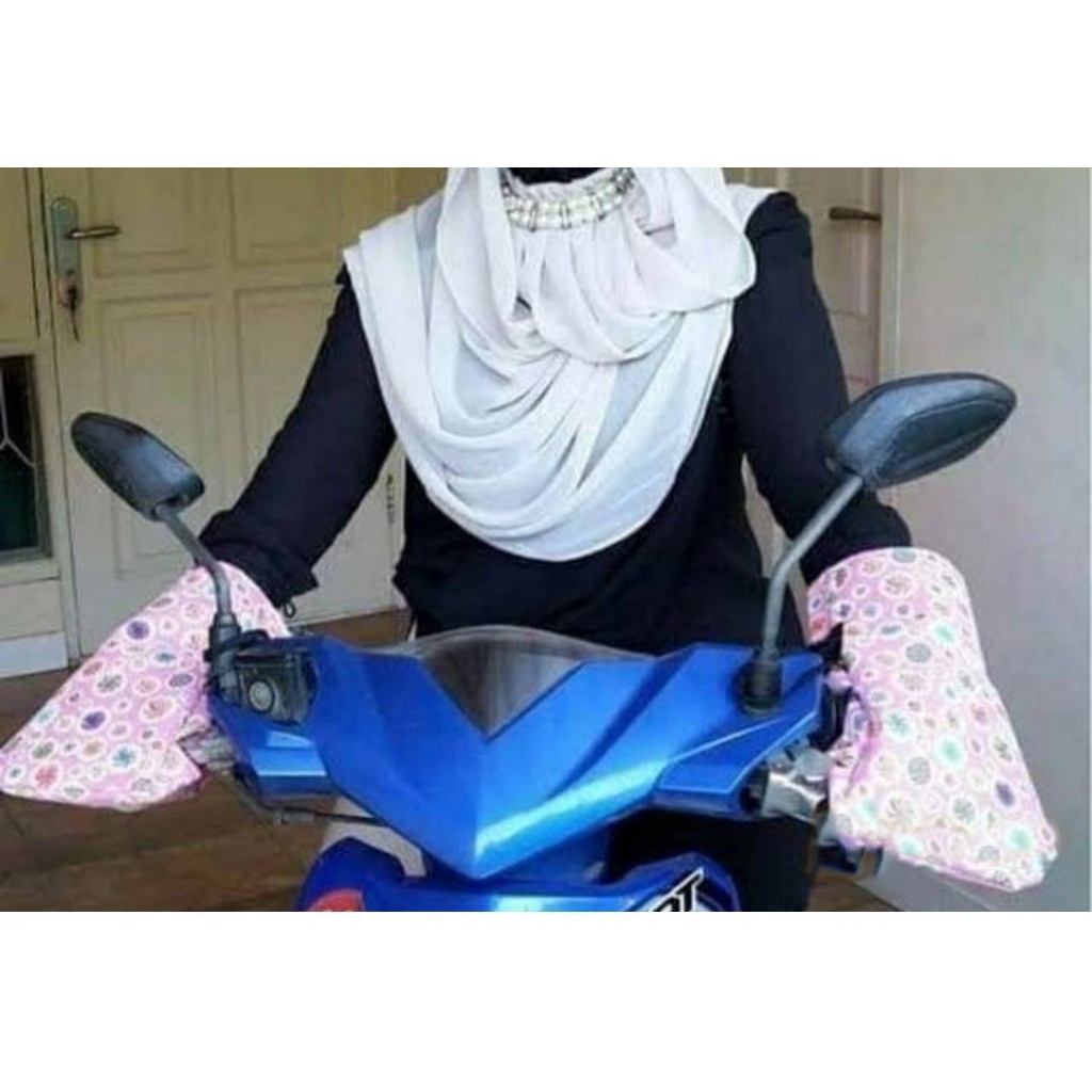 COD Joy KTB Sarung Tangan Motor Anti air Motif Random nempel di Stang motor