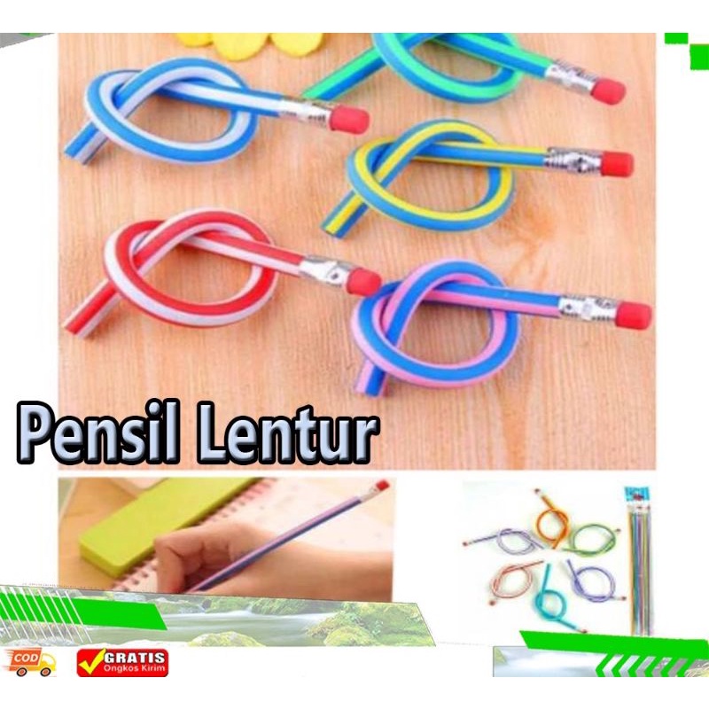 

Pensil Flexsible Lentur Pensil Gulung Unik Lucu