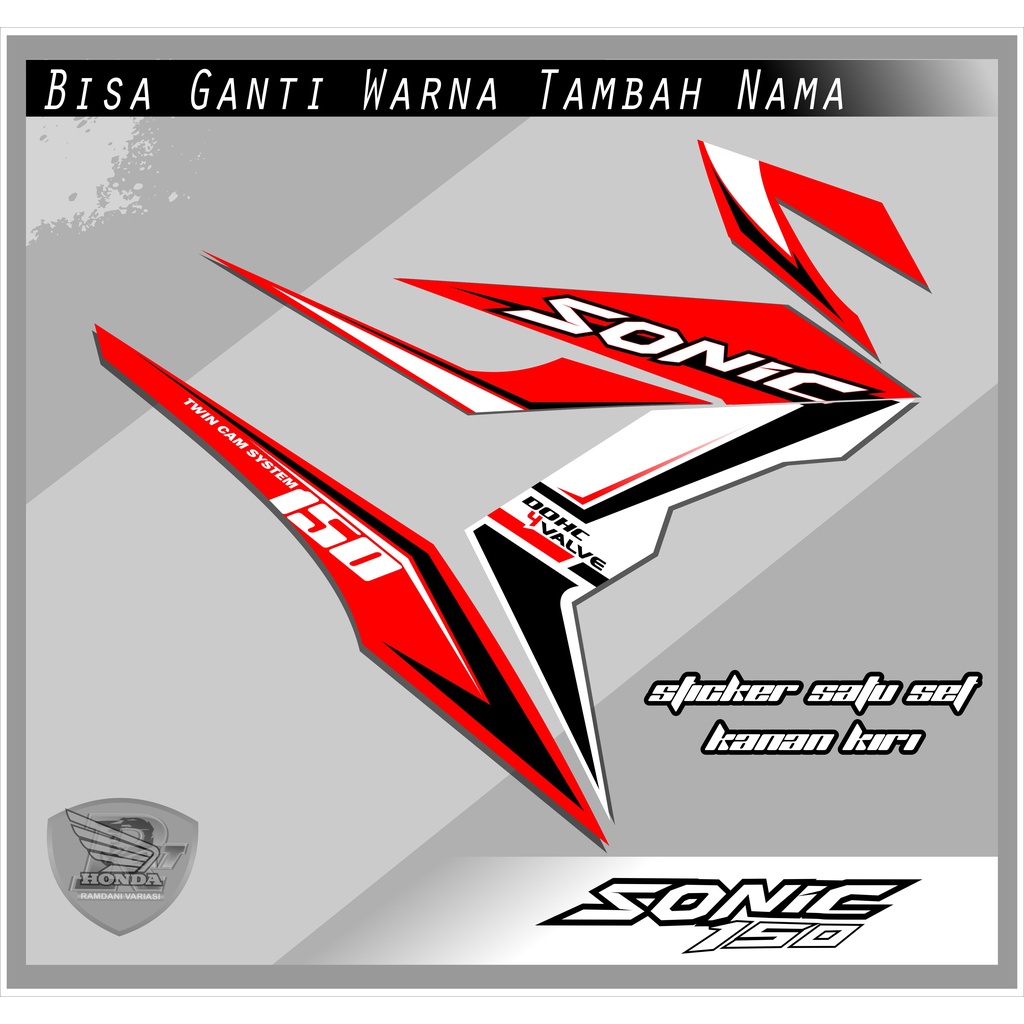 (NEW) STRIPING HONDA SONIC 150R/ STICKER VARIASI SONIC SIMPLE