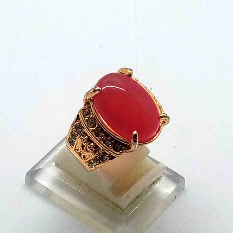 cincin batu akik giok merah batu asli