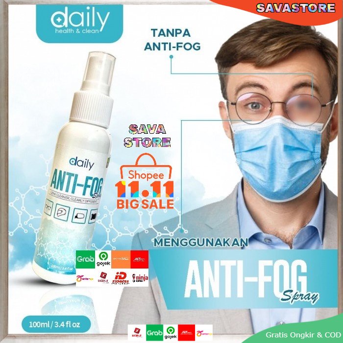 CAIRAN PEMBERSIH LENSA KACAMATA DAILY ANTI FOG SPRAY LENS CLEANER
