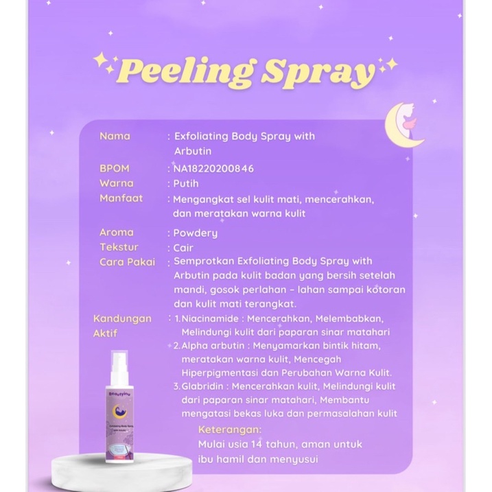 FREE IPAD‼️EXFOLIASI SPRAY BODY TONER BODY SCRUB BEUATYINU FREE IPAD