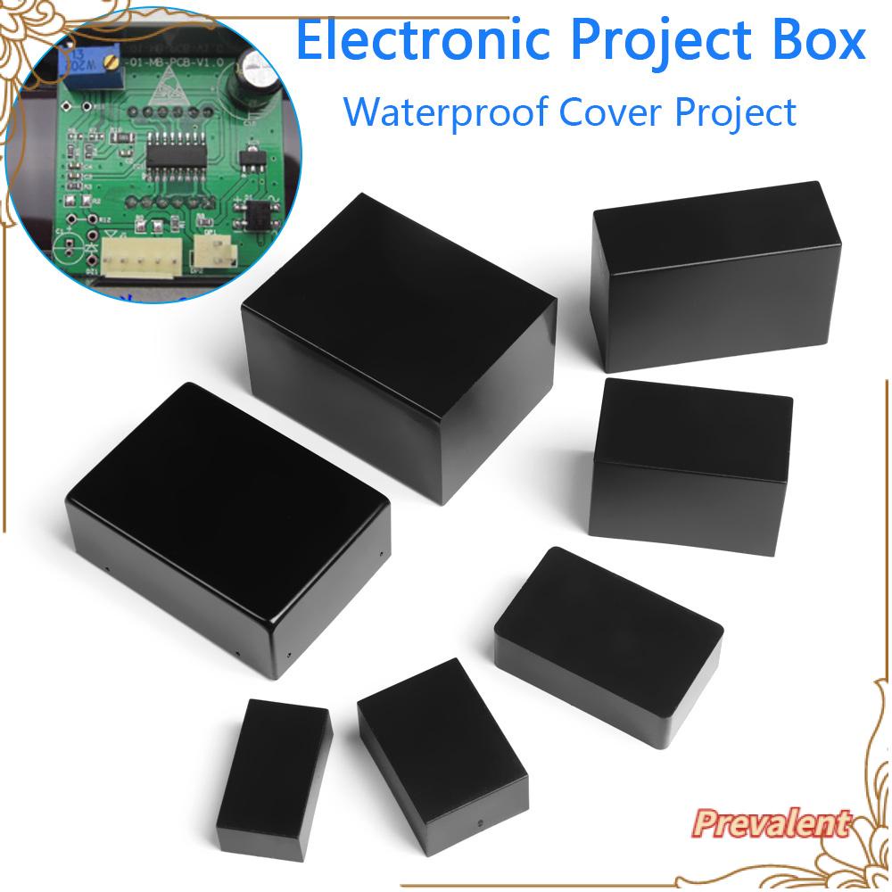 Preva Kotak Proyek Elektronik Kotak Instrumen Hitam ABS Plastik DIY Case