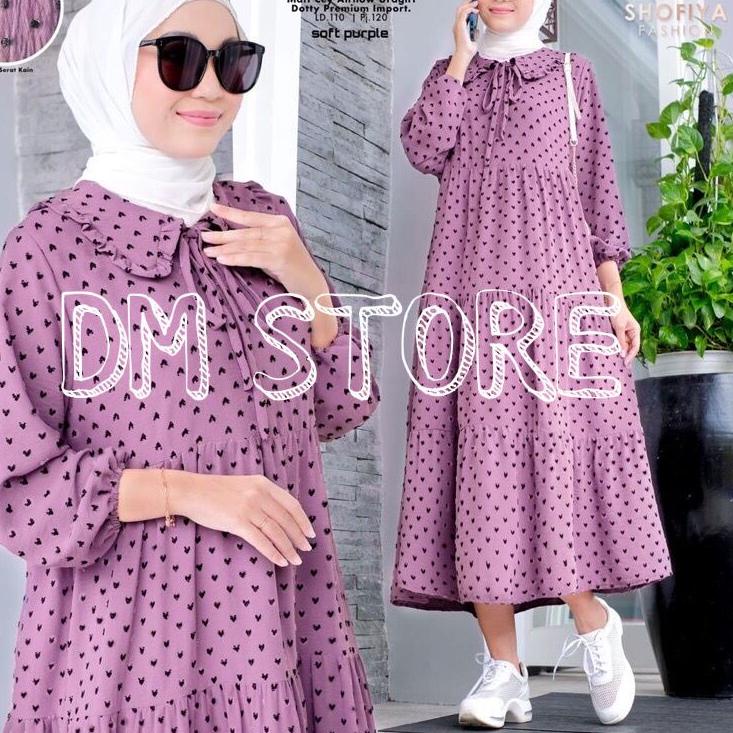 Langsung Order ZULFA MIDI DRESS CRINKLE IMPORT LD 110 PREMIUM QUALITY | MIDI DRESS RAYON CRINKLE BUS