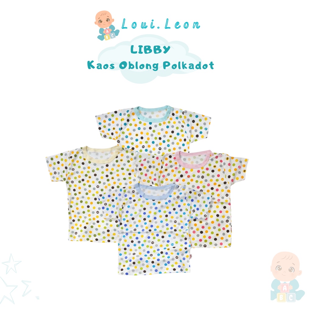LIBBY Oblong Pendek Anak Kecil Motif Polkadot (1 pcs ) / KAOS LIBBY ANAK