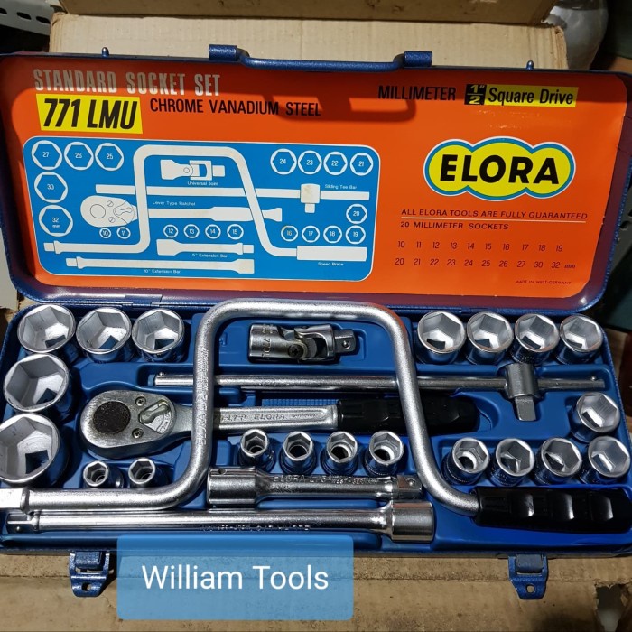 Shock Kunci Sok Set Elora 10 - 32Mm 26Pcs Germany