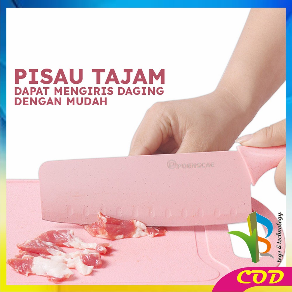 RB-C514 Pisau Set 7IN1 Dengan Telenan Pisau Gunting Dapur Serbaguna / Peralatan Dapur Kitchen Knife Set