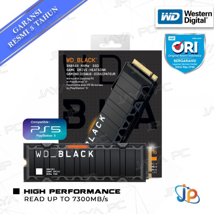 WD Black SSD SN850X Heatsink M.2 Pcie Gen4 Nvme 2280 1TB - M2 1 TB