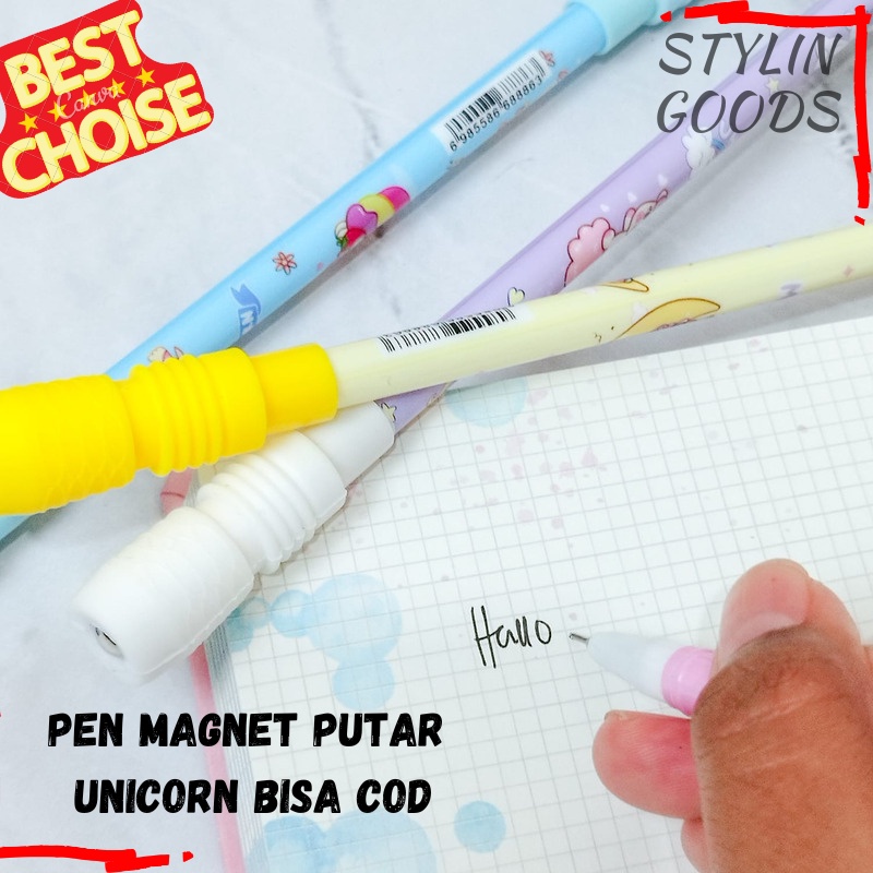 

PULPEN GEL MAGNET PUTAR VIRAL MOTIF UNICORN 4 WANA / PEN GEL TINTA HITAM PULPEN VIRAL TERBARU TERMURAH