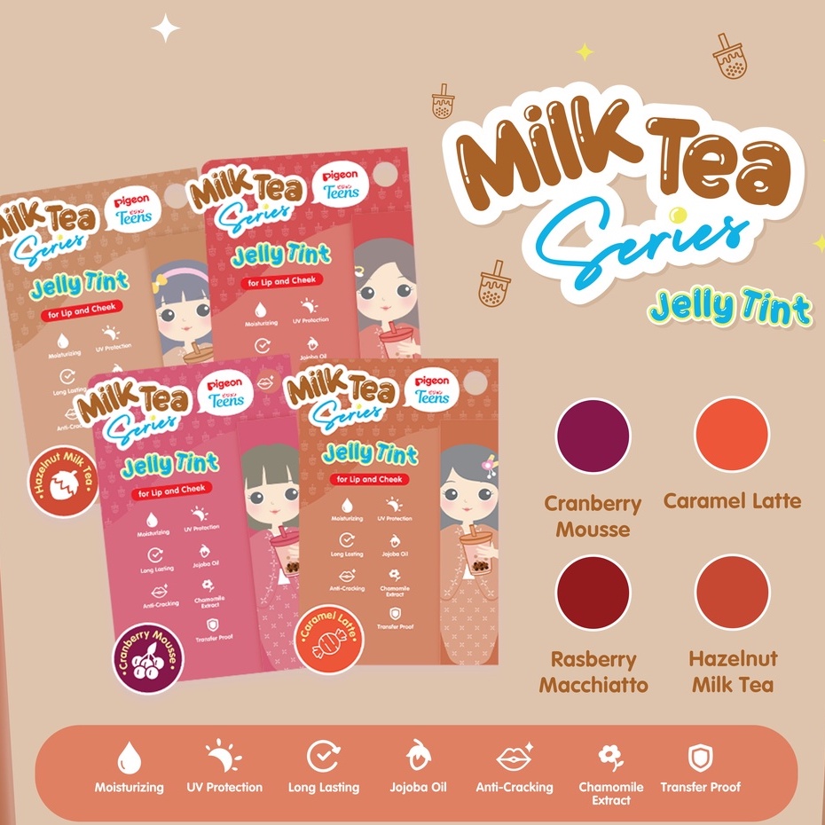 ❣️Rakkistore99❣️ Pigeon Jelly Tint Milk Tea Series