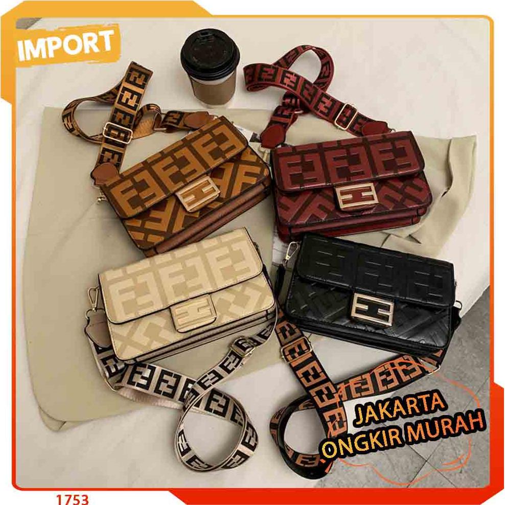 JAKARTA E 7387 / G 1753 TAS SELEMPANG FANDI BRANDED WANITA IMPORT