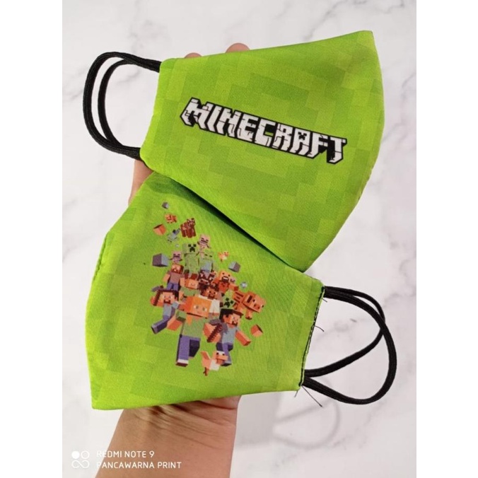 Masker Anak Minecraft / Slug It Out / We Bare Bears Full Print Custom t-nikosafety Segera Dapatkan