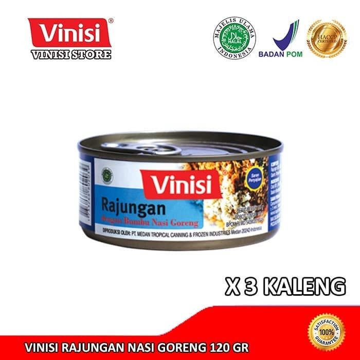 

✿ BISA COD✿ Paket 3 Kaleng Vinisi Rajungan Nasi Goreng 120 Gr