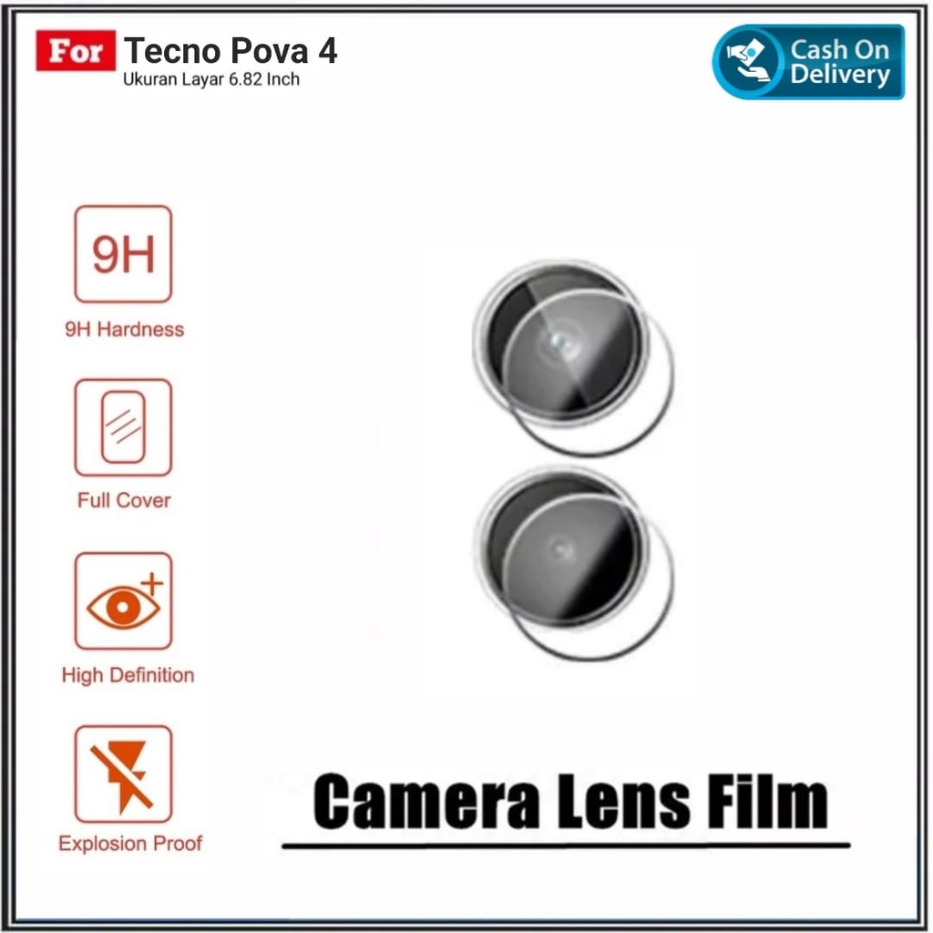 Riyanali_Shop Tempered Glass Camera Tecno Pova 4 / Pova 4 Pro Anti Gores Camera