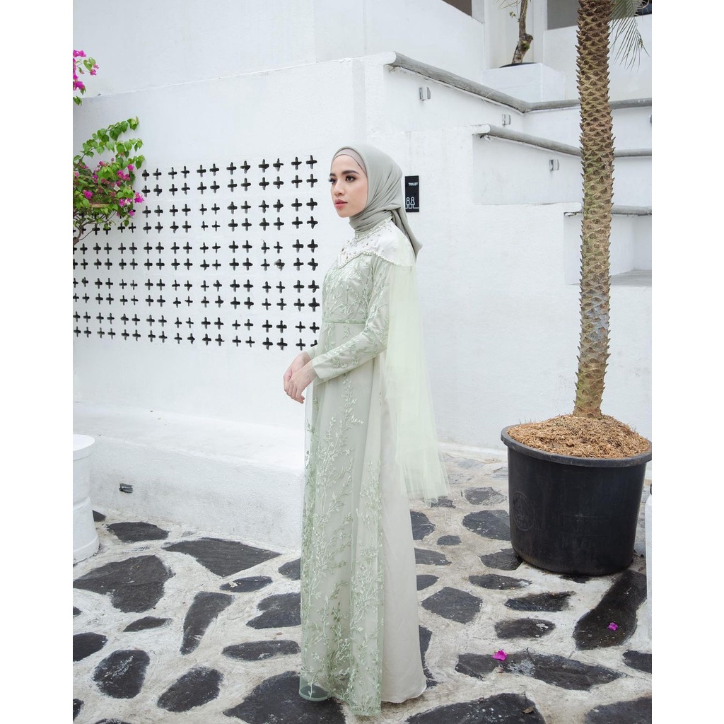 Namira Dress Exclusive Terbaru Gamis Brukat Maxi Pesta Kondangan Lamaran Tunangan Kekinian