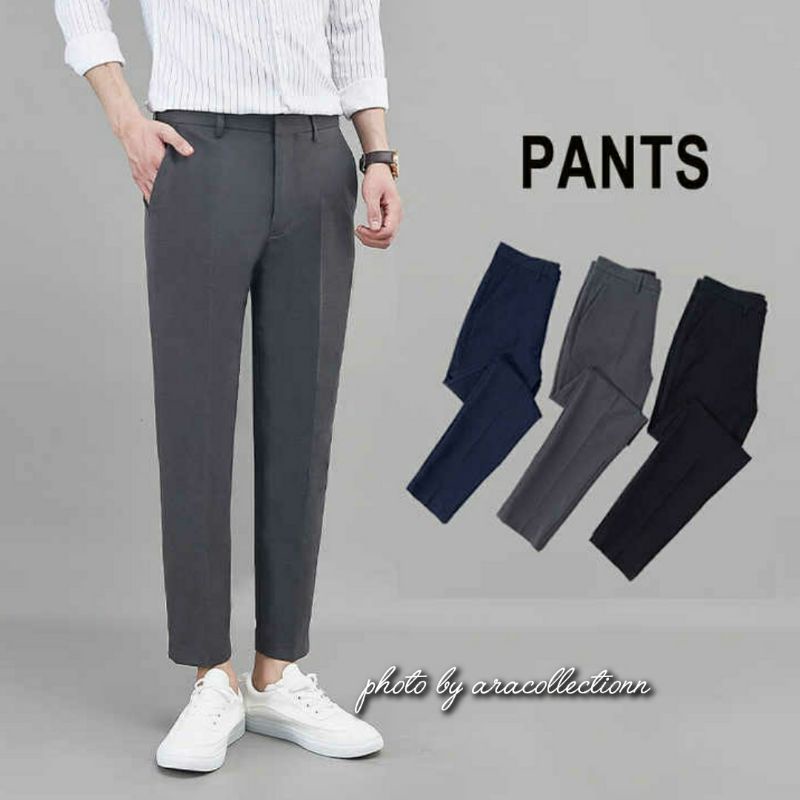 Celana Bahan Formal Kuliahan Dasar Slim Fit Panjang Berbahan Berkualitas Premium