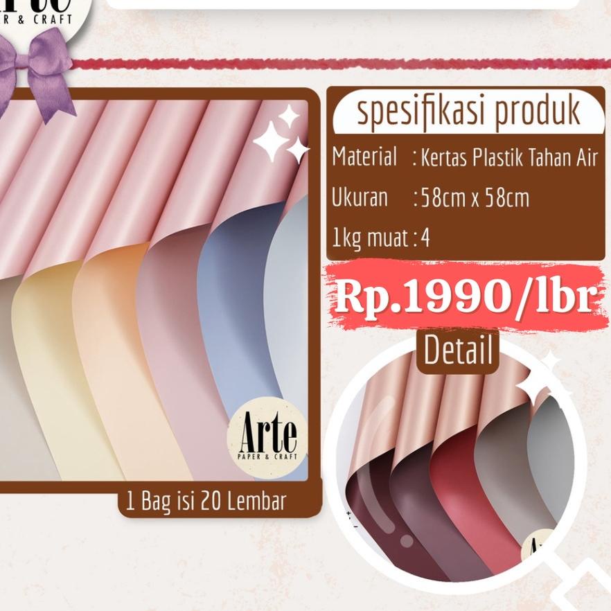 

국 20 Lembar Cellophane Pastel Bi Color Rose Gold Kertas Buket Korea Bunga Flower Wrapping Paper Kado Arte Jakarta P.MGOY Promo