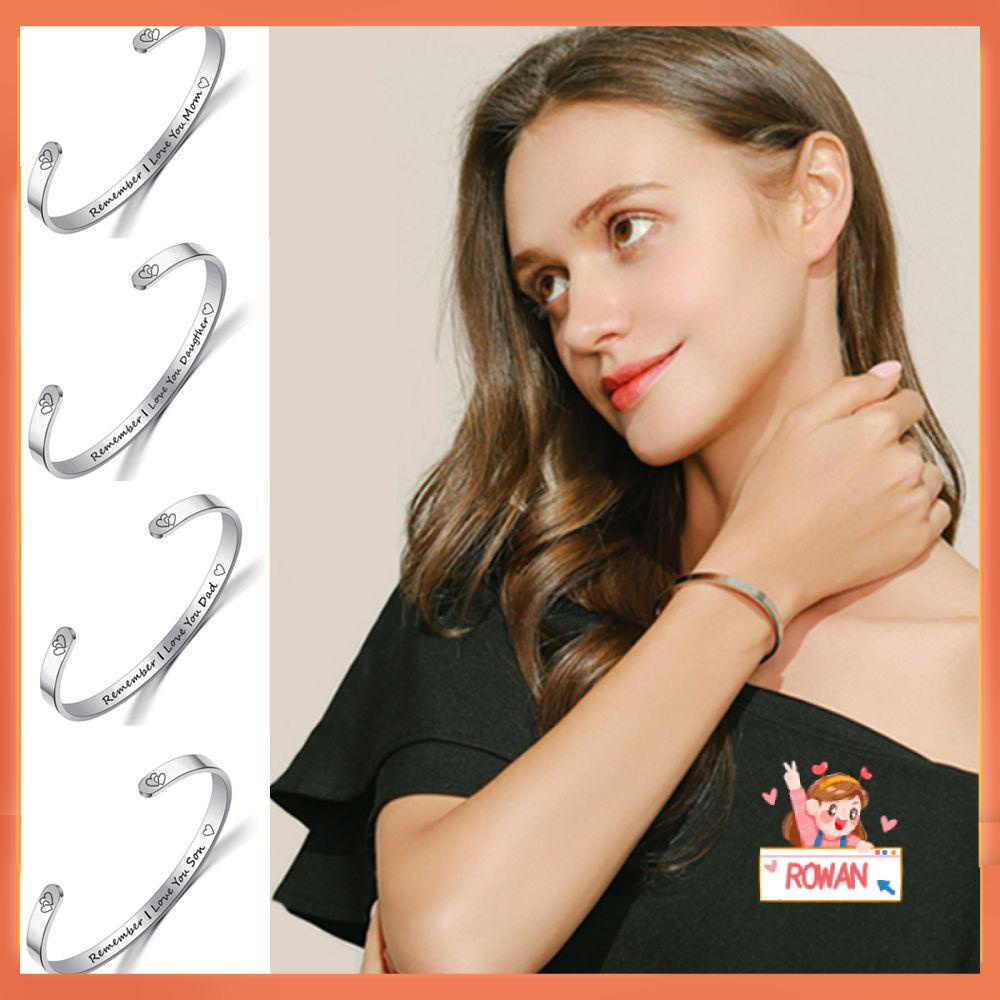 R-flower C Gelang Baru Perhiasan Aksesoris Rantai Untuk Keluarga Perhiasan Menarik Titanium Steel Patung Tulisan