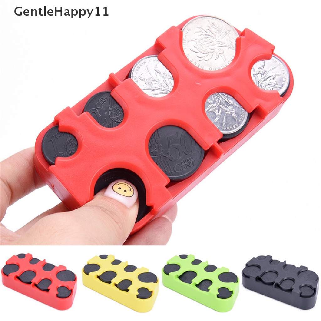 GentleHappy New Euro Coin Dispenser Storage Coins Purse Wallet Holders Storage Box Plastic id