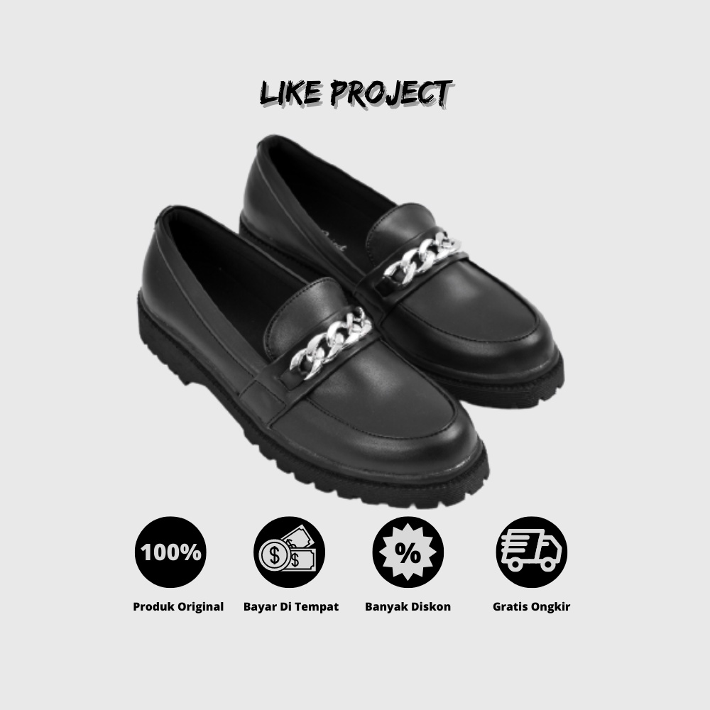 Xcloud x LikeProject Sepatu SlipOn Casual Wanita NADINE Black