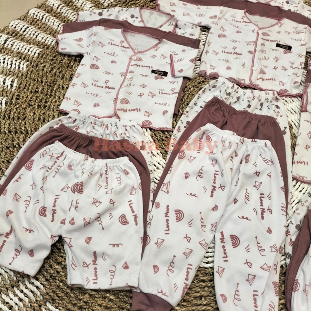 18 Pcs Paket Lahiran Lengkap Baju Bayi Celana Bayi Baru Lahir seri trassi Baby Newborn Gift Set -Juragan Lebak