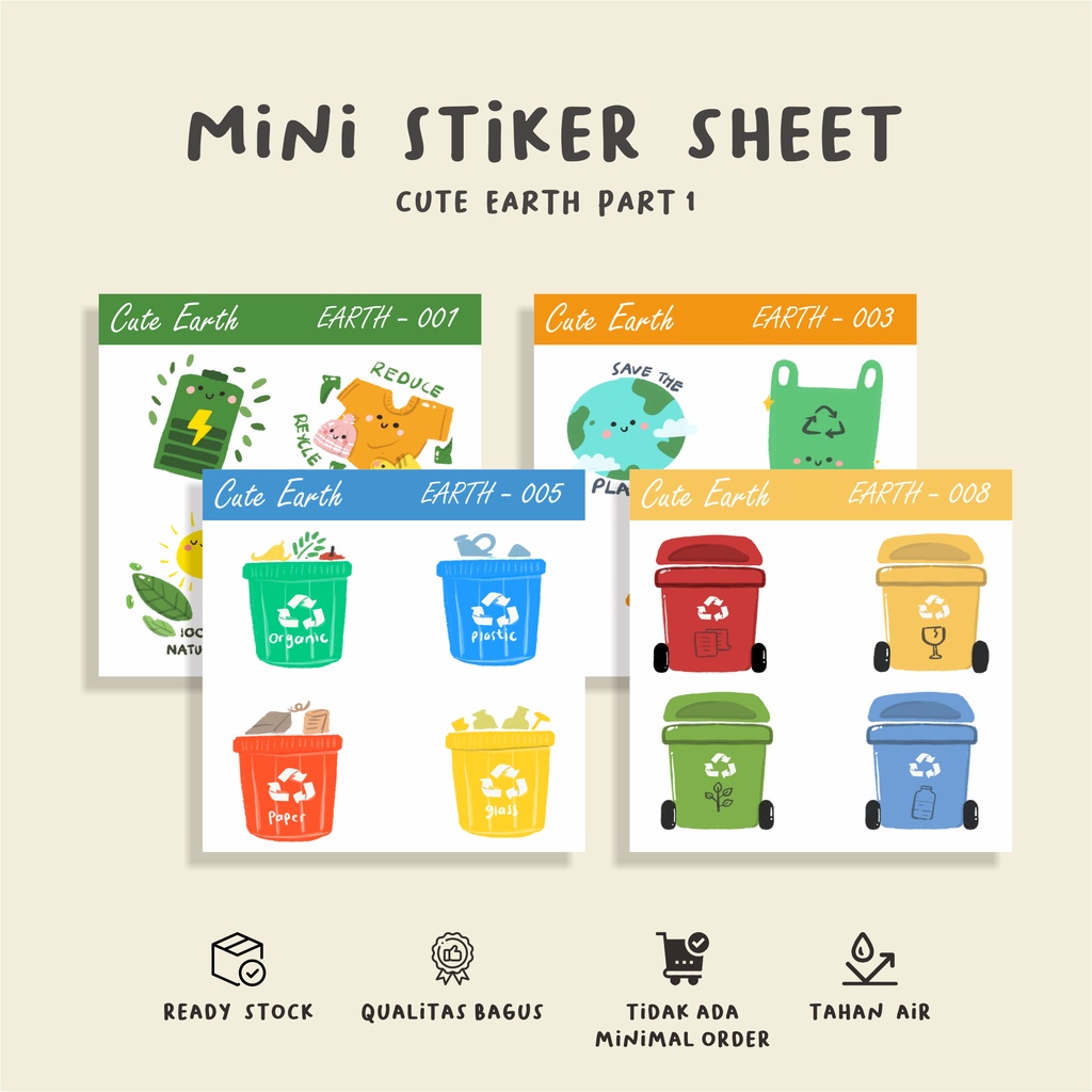 

mini jurnaling/murah/CUTE EARTH/anti air/bisa cutting