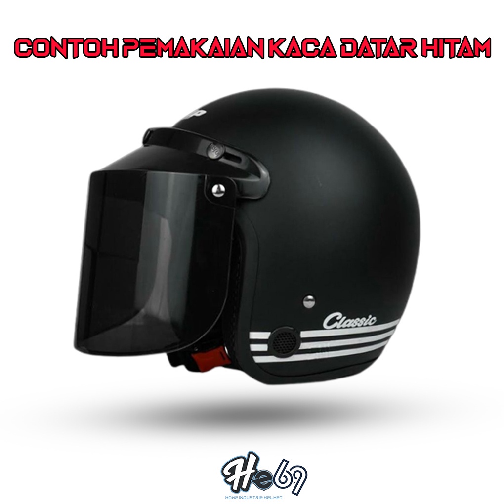 Helm Bogo Retro Classic SNI Kaca Datar/Kaca Cembung Untuk Pria Dan Wanita Dewasa COD