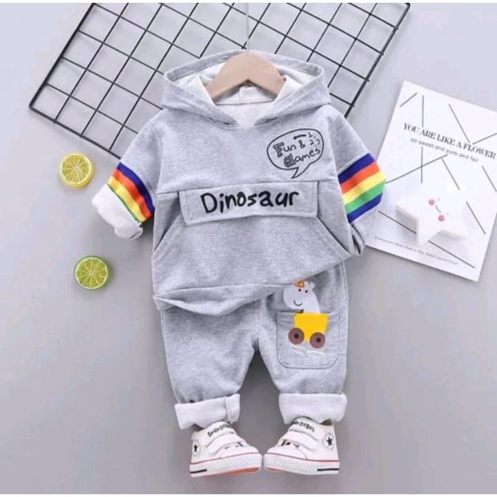 Baju Anak Laki Laki Setelan Hoodie Anak 0 - 6 Tahun