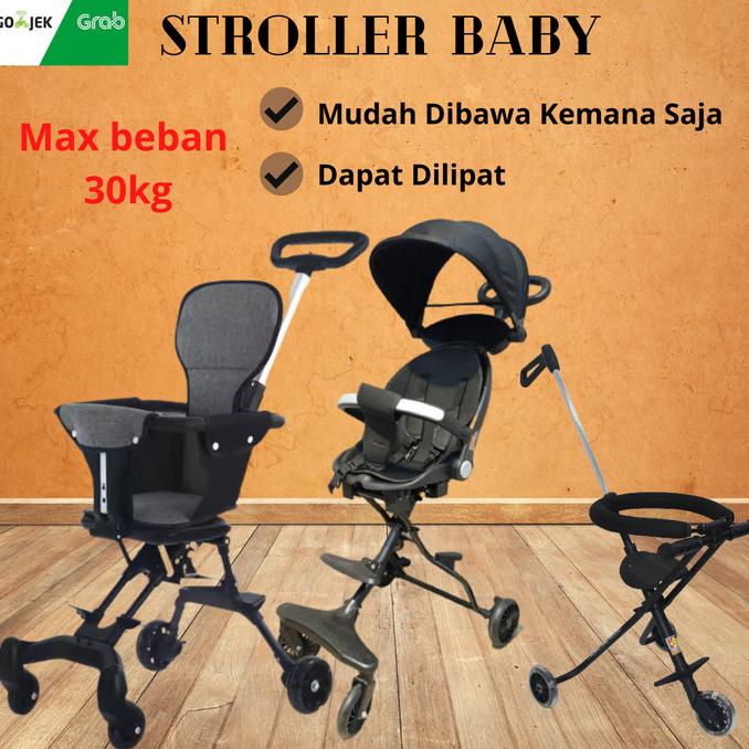 Stroller Bayi Lipat Kereta Dorong Anak Balita Stroller Traveler