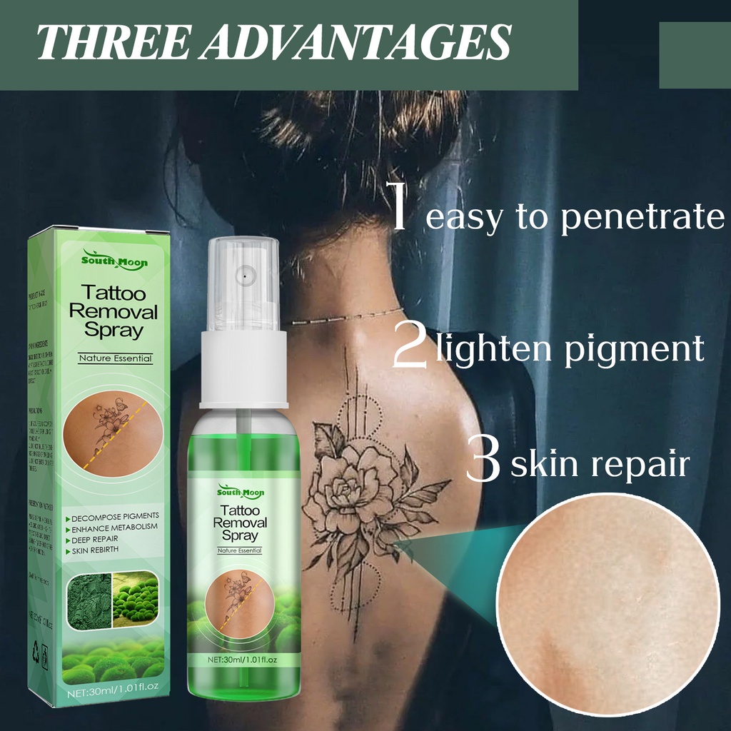 Spray Penghilang tatto tato removal Obat Penghilang Penghapus Tato Tatto Permanen Tanpa Laser-30ml