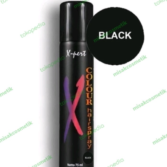 X PERT COLOR HAIR SPRAY 75 ML BLACK
