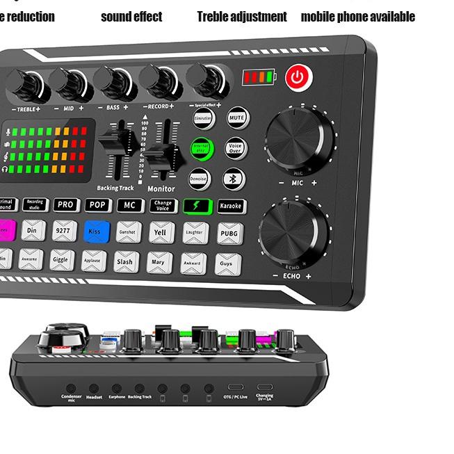 READY ✅Bonkyo F998 SoundCard Microphone Sound Audio Interface Mixer Sound Card Mixing Console Amplif