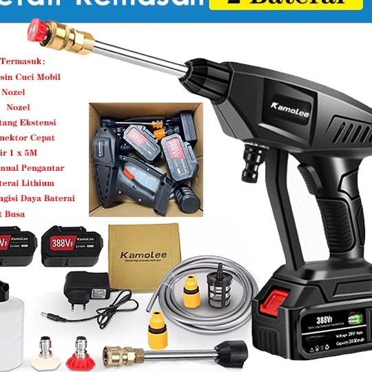 Promo [400 Ribuan Cuci Gudang] Kamolee 70Bar 388Vf Jet Cleaner Cordless Multipurpose Jet Cleaner / C