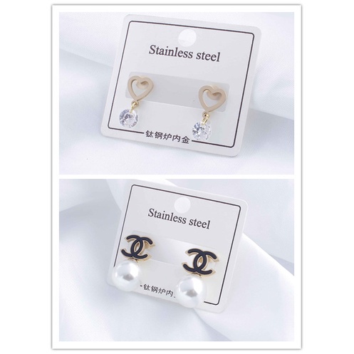 Anting Titamnium Mata Mutiara Perhiasan Fashion 865/849