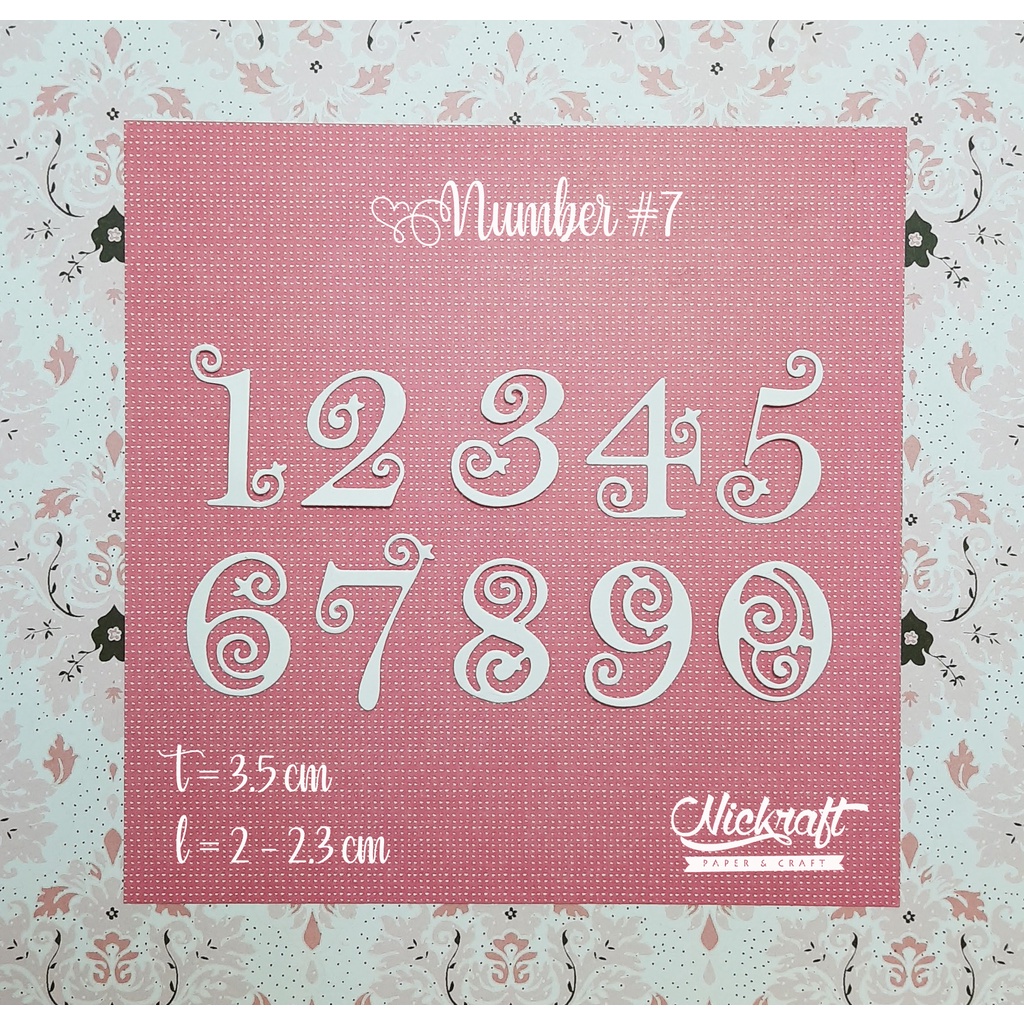 

NUMBER #7 - Hiasan Scrapbook Alfabet Tulisan Angka Huruf Kertas