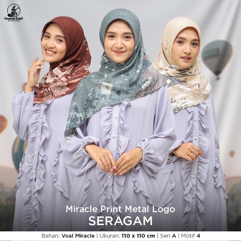 (SERI A) SEGIEMPAT MOTIF MIRACLE PRINT METAL LOGO SERAGAM