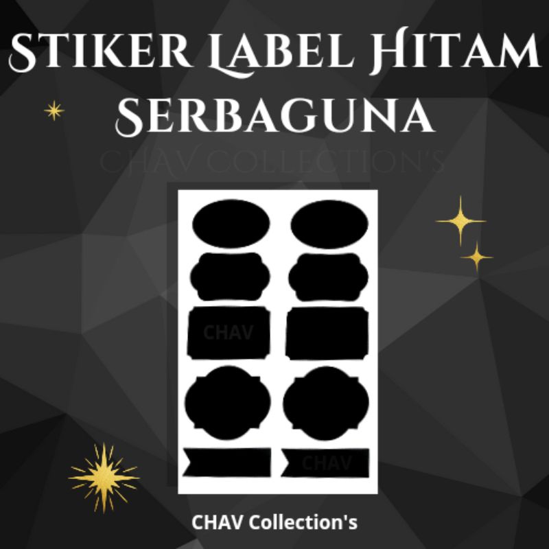 

Stiker Label Warna Hitam Serbaguna Sticker Black