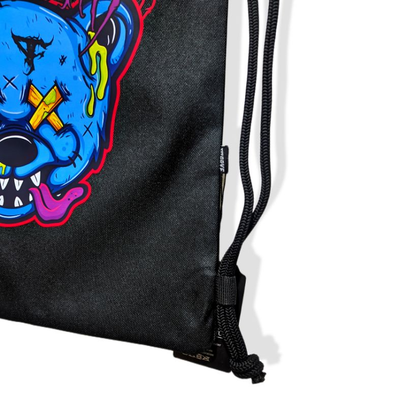 TAS SERUT Sekolah Kuliah Olahraga futsal - Tas serut kanvas Anti air - StringBag Kanvas hitam