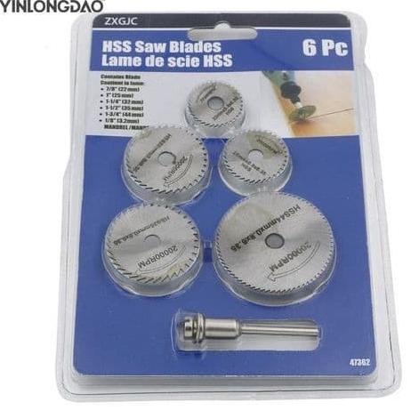➬ Mata potong Gergaji Mini Grinder 6pcs / HSS Mini Circular Saw Blade / gergaji mini potong PCB PVC 
