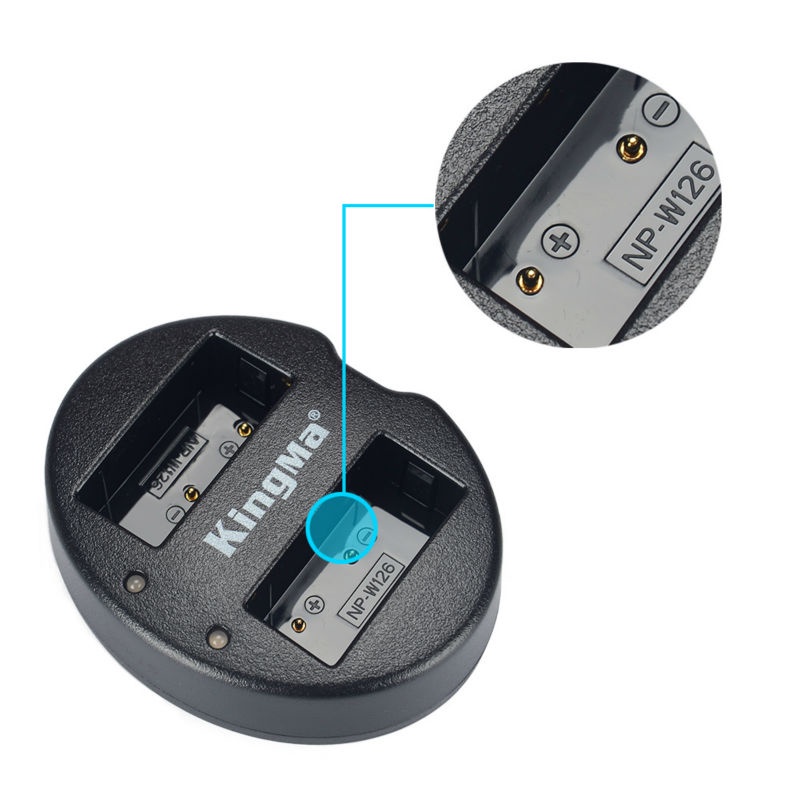 KingMa Charger Baterai 2 Slot Fujifilm X-Pro2 X-Pro1 X-T2 - BM015-W126