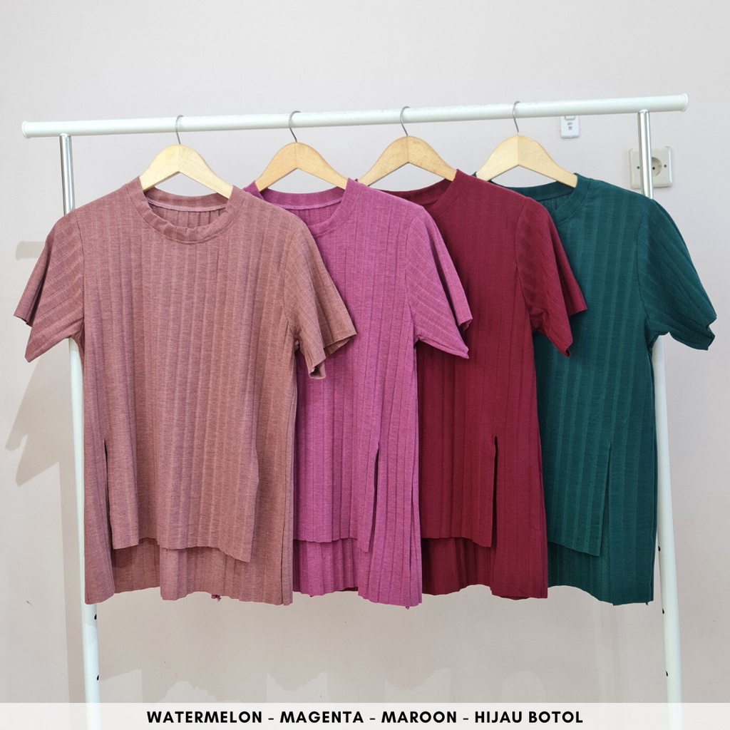 4423 soupe knit one set polos rib premium bigsize oversize model unfinished stelan wanita bumil friendly