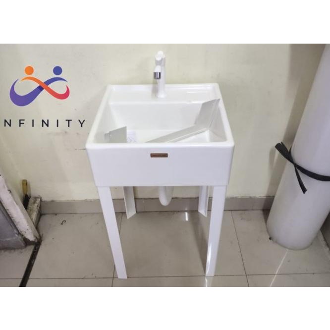 Bak Cuci Piring Wastafel Pvc Plastik Innoplas + Kaki / Bisa Di Dinding