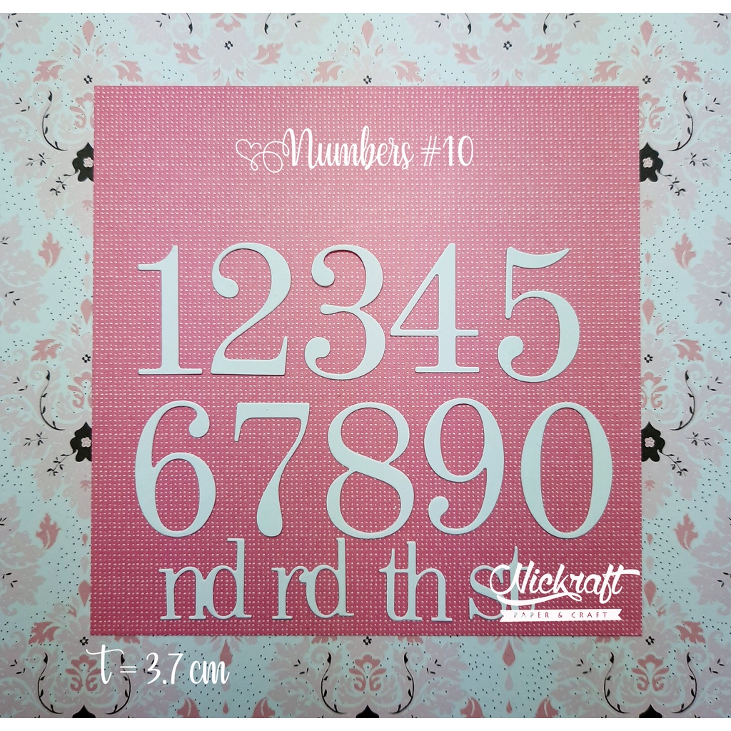 

NUMBER #10 - Hiasan Scrapbook Nama Alfabet Tulisan Angka Huruf Kertas