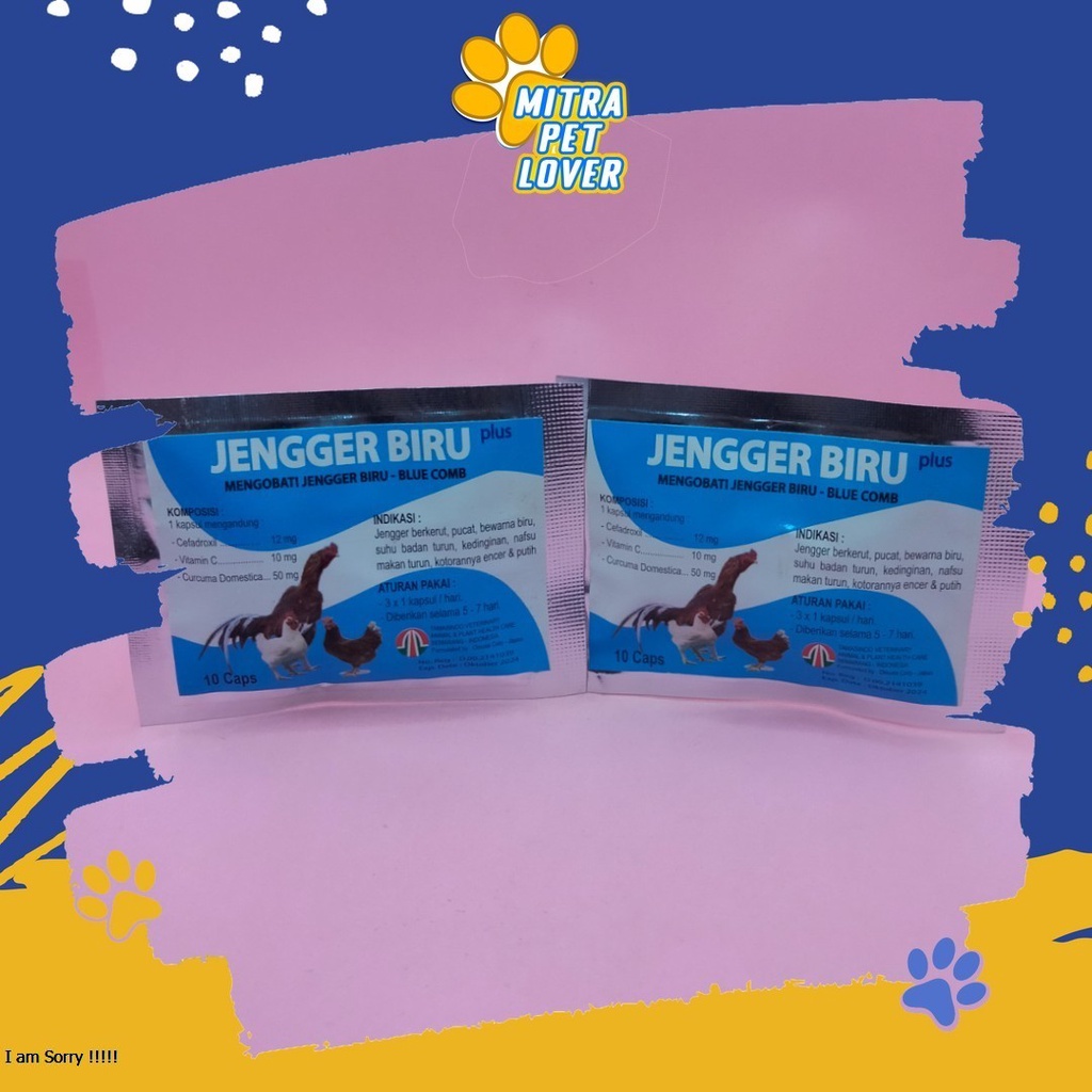 MENGATASI JENGGER BIRU ATAU BLUE COMB PADA AYAM - JENGGER BIRU CAPSULE - 10 CAPSUL - ANTI PUCAT ATASI NAFSU MAKAN JENGGER BERKERUT KEDINGINGANAN - KOTORAN ENCER PUTIH MURAH ASLI GARANSI KUALITAS ORIGINAL - TAMASINDO VITAMIN TERNAK HEWAN  MITRAPETLOVER