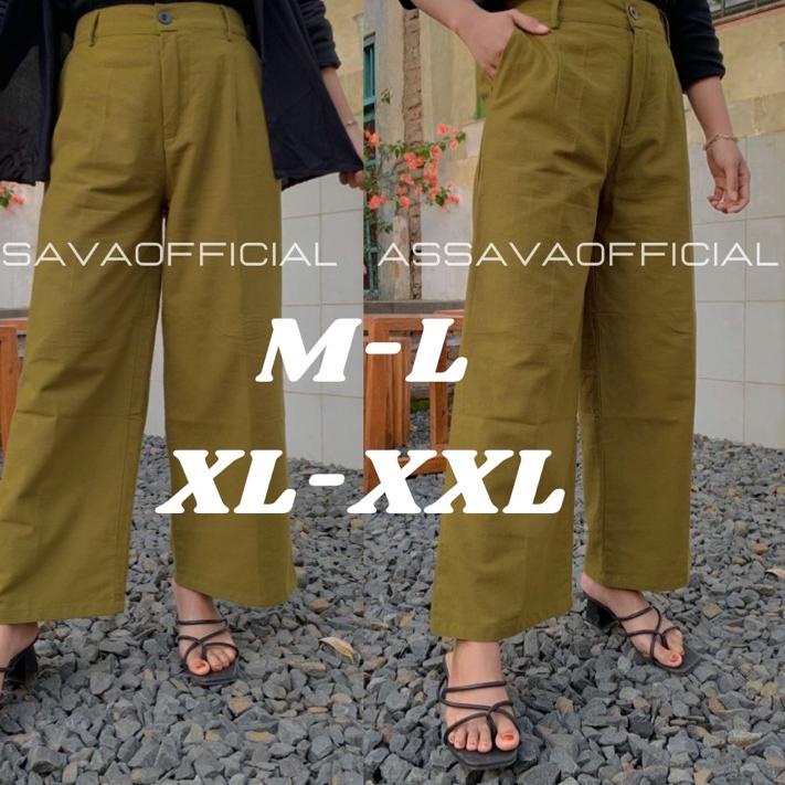 ⚡COD⚡ KULOT LINEN HIGHWAIST - CELANA KULOT HIGHWAIST- YUKA SLIM CULLOTE - HAIGWAIST - LINEN ANGEL PR