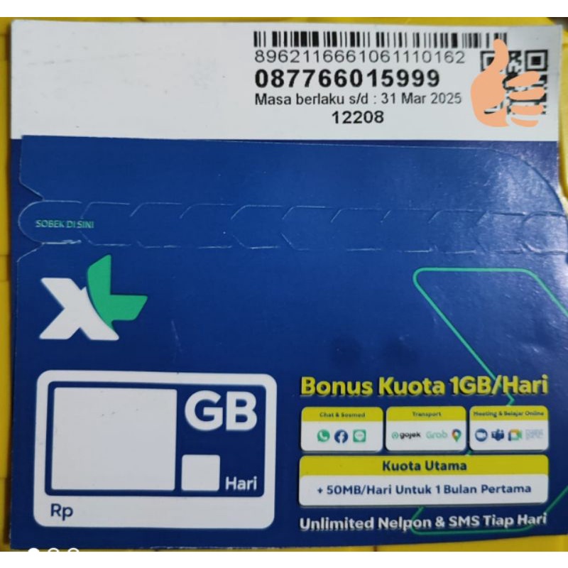 nomor cantik kartu XL triple 999, kartu XL 0877