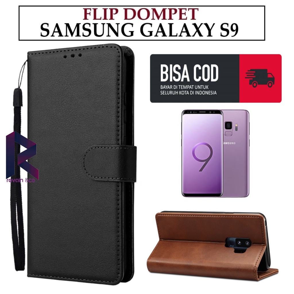 CASE SAMSUNG GALAXY S9 FLIP WALLET LEATHER KULIT PREMIUM SARUNG BUKA TUTUP KESING HP FLIP CASE SAMSUNG GALAXY S9