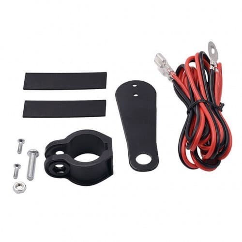 3in1 Charger Sepeda Motor 2 USB Dengan Voltmeter Digital Pemantik Rokok